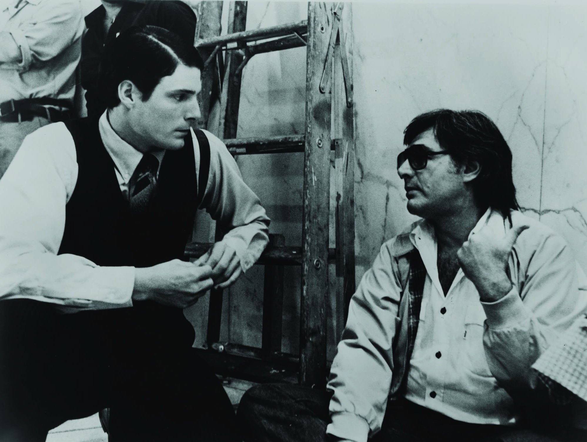 Still of Christopher Reeve and Robert Evans in Superman (1978)
