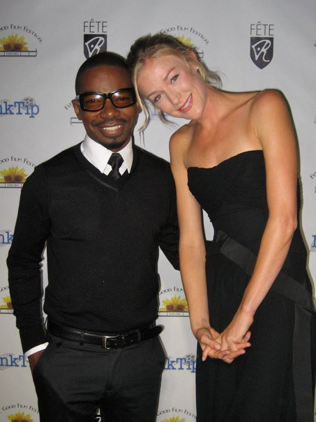 Actors Dwight Ewell and Chloe Snyder at the premiere of 'Eagles In The Chicken Coop',