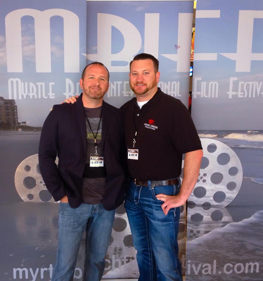 (l-r) The Cabin writer/director Tommy Faircloth and producer Robert Zobel at the 2014 Myrtle Beach International Film Festival