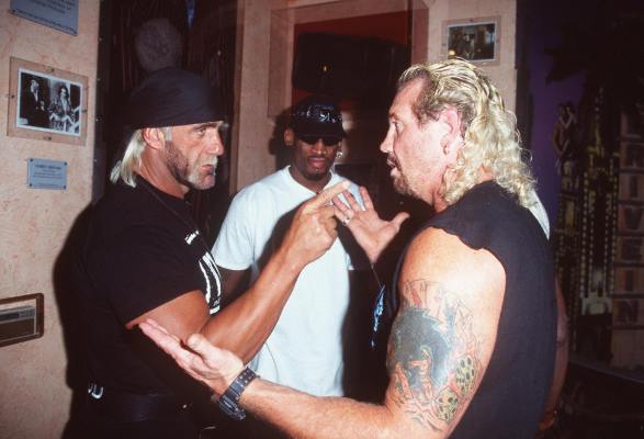 Hulk Hogan, Dallas Page and Karl Malone