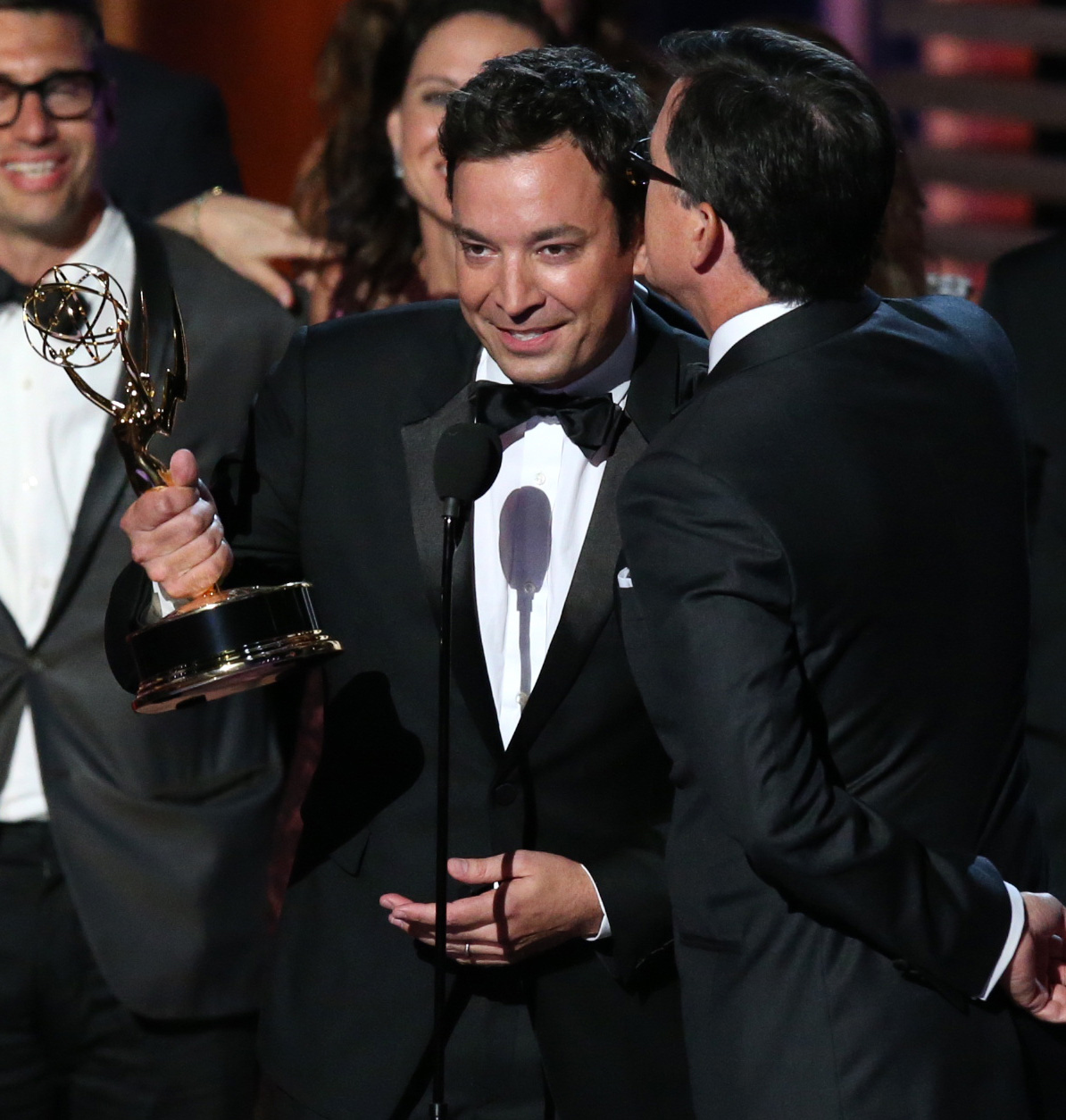 Stephen Colbert and Jimmy Fallon at event of The 66th Primetime Emmy Awards (2014)