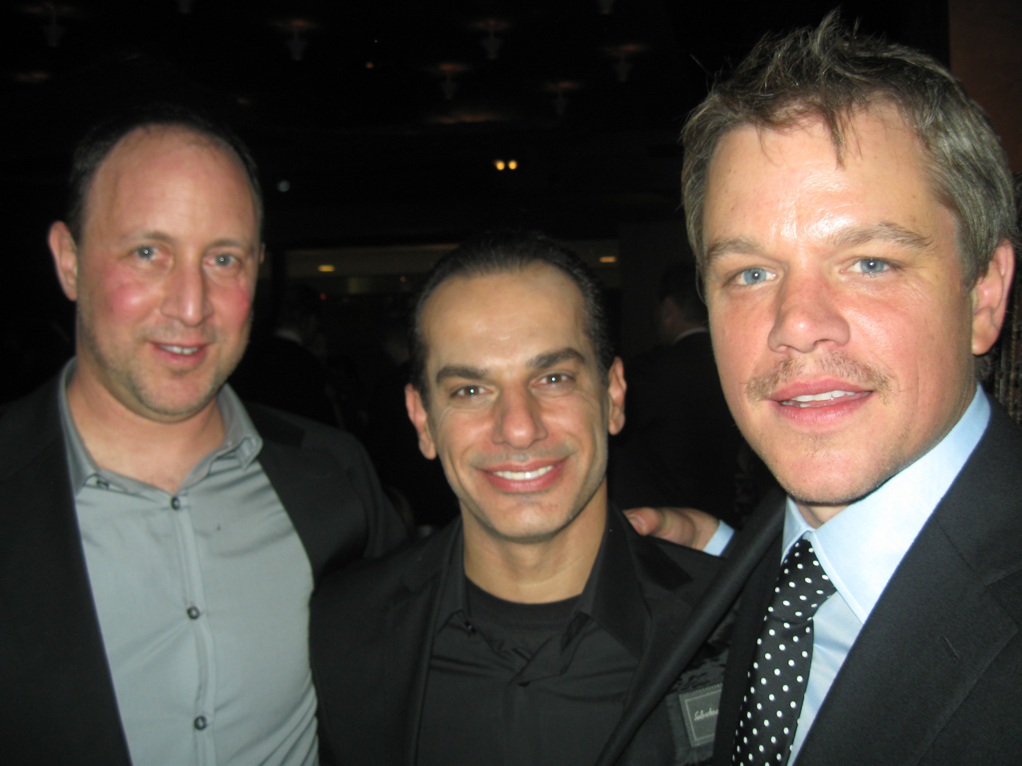 With my Friend Matt Damon and one of the Producers Michael Bronner at the Premiere of Green Zone Feb. 2010