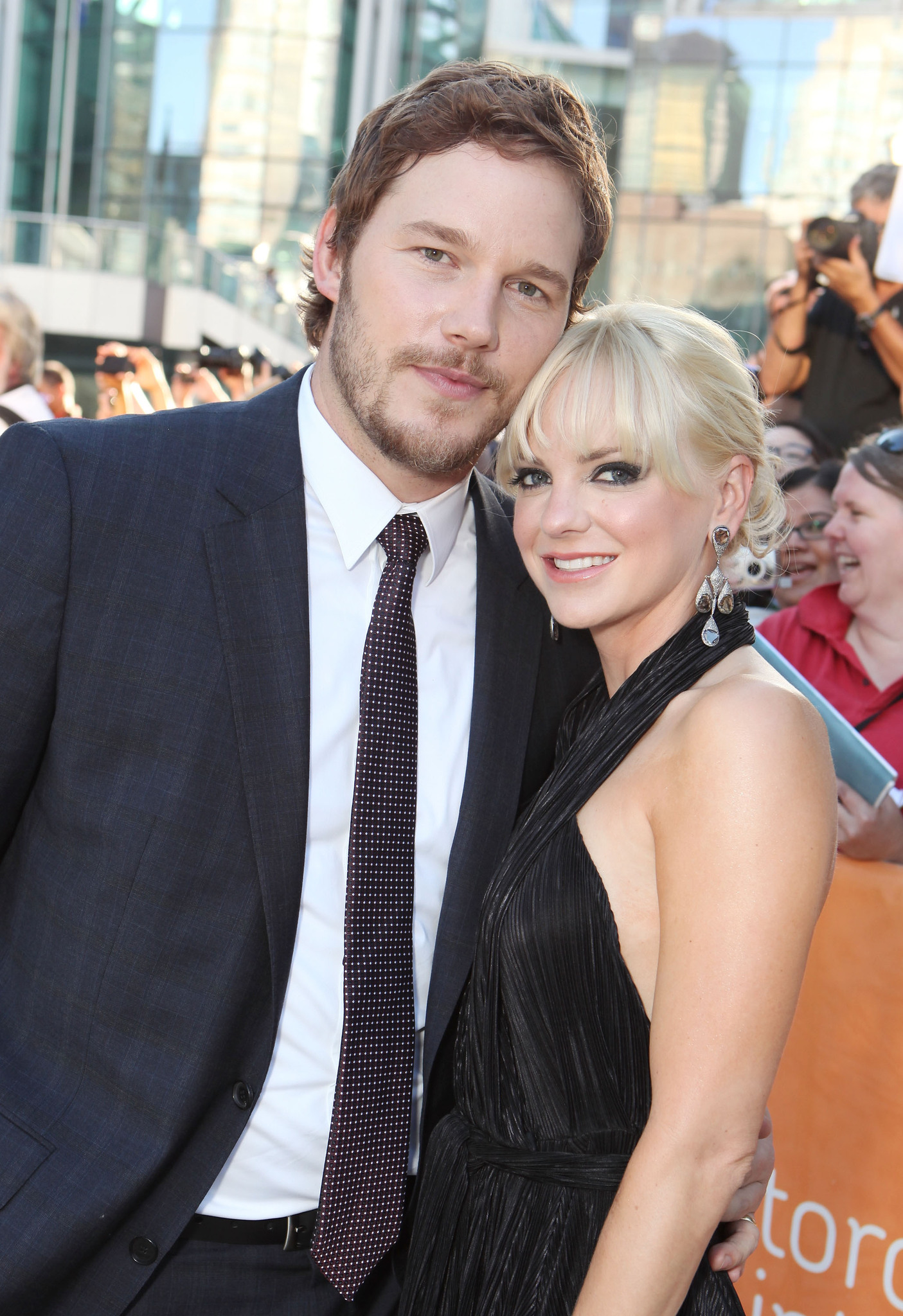 Anna Faris and Chris Pratt at event of Zmogus, pakeites viska (2011)