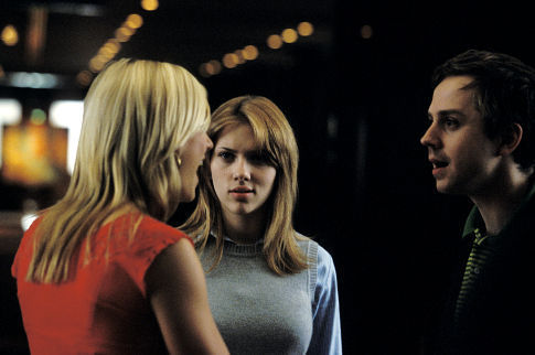 Still of Giovanni Ribisi, Anna Faris and Scarlett Johansson in Pasiklyde vertime (2003)