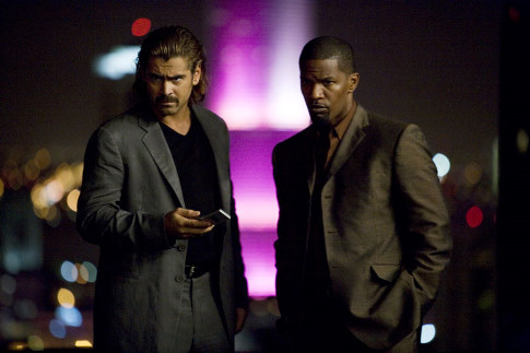 Still of Jamie Foxx and Colin Farrell in Miami Vice (2006)