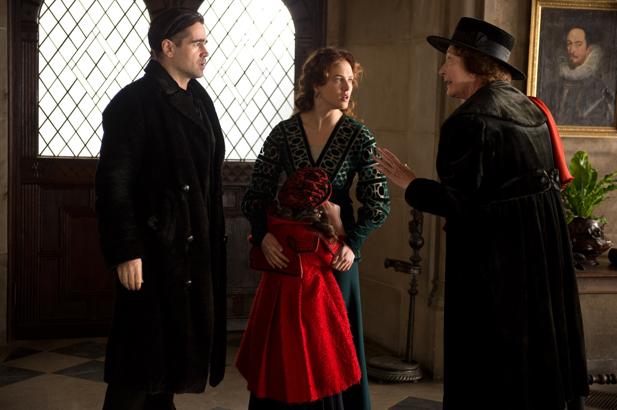 Still of Colin Farrell, Jessica Brown Findlay and Mckayla Twiggs in Ziemos pasaka (2014)