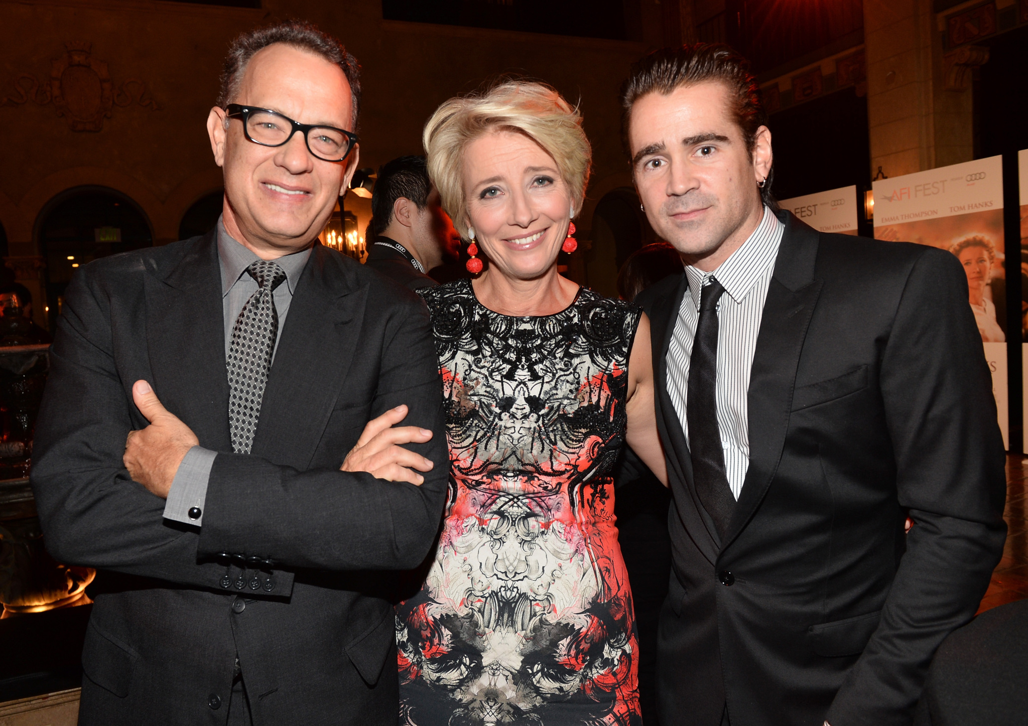 Tom Hanks, Emma Thompson and Colin Farrell at event of Isgelbeti pona Benksa (2013)