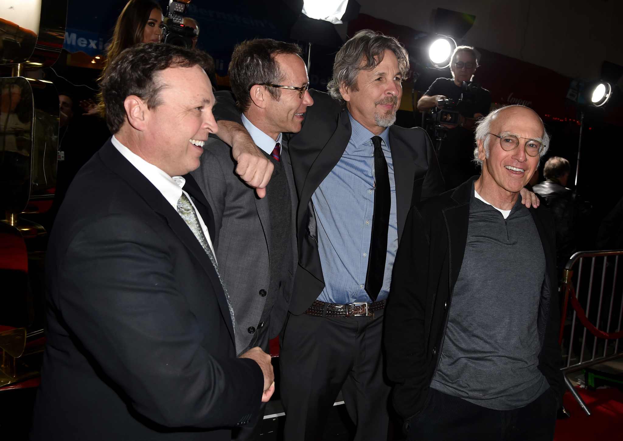 Larry David, Bobby Farrelly, Peter Farrelly and Richard Lovett at event of Bukas ir bukesnis 2 (2014)