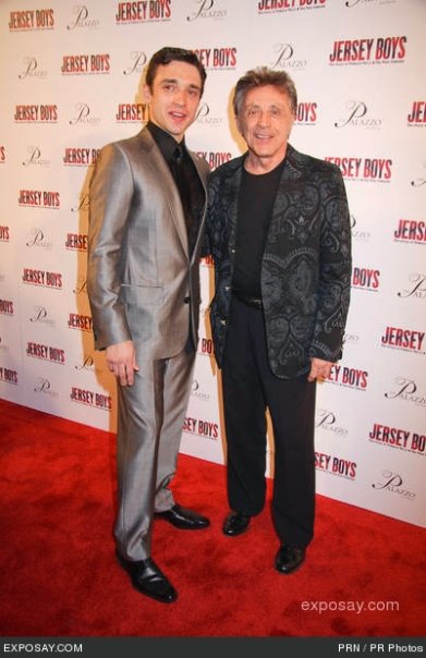 Rick Faugno and Frankie Valli on opening night of Jersey Boys at The Palazzo Hotel in Las Vegas.
