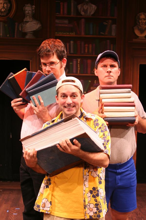Michael Faulkner, Brent Tubbs and Mick Orfe, cast of the Reduced Shakesepeare Company's 