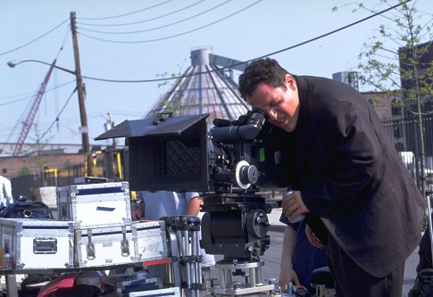 Director Jon Favreau on the set.