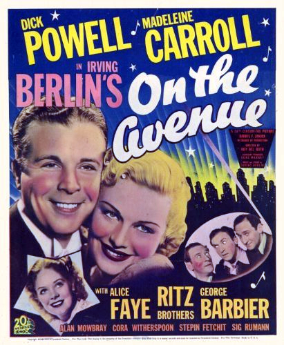 Alice Faye, Dick Powell and The Ritz Brothers in On the Avenue (1937)