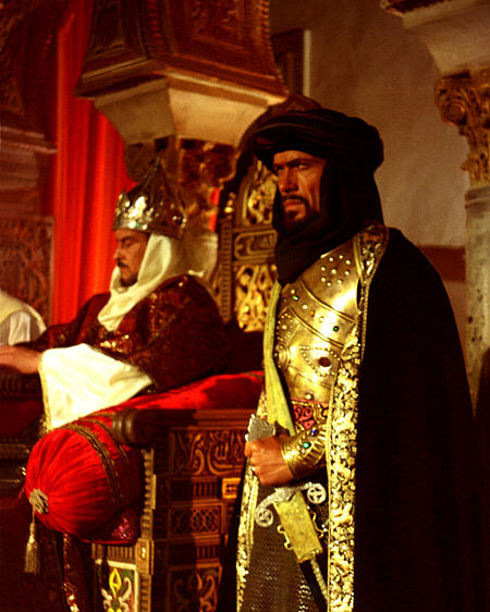 Defenders of the Throne: King Hasan (Horst Buchholz) and Prince Muhammad 'El Zagal' (Olegar Fedoro) in Requiem por Granada (1990)