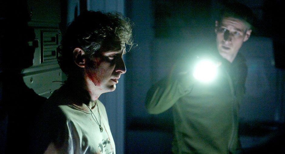 Still of Brendan Fehr and Michael Therriault in Stranded (2013)