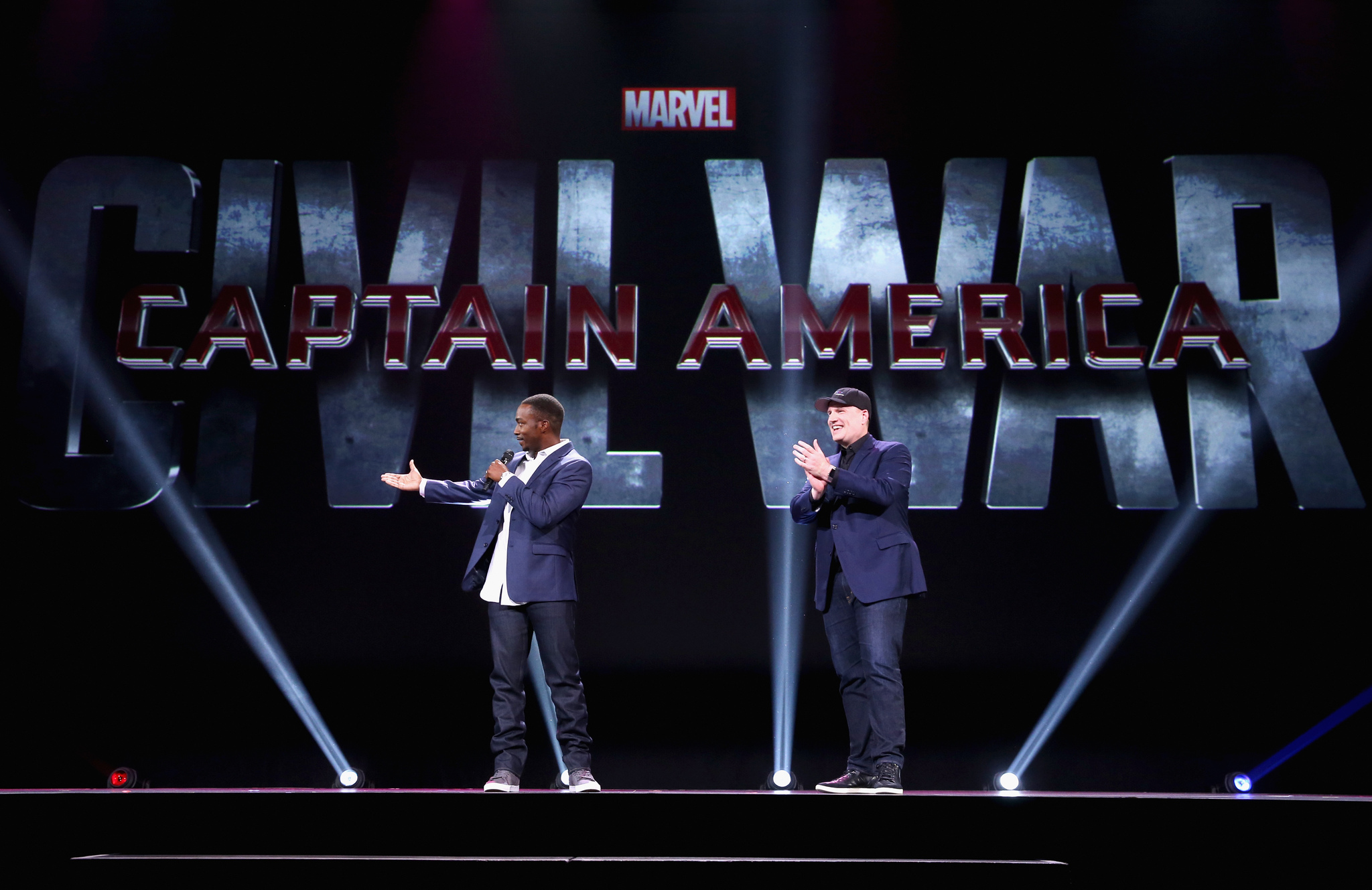 Kevin Feige and Anthony Mackie