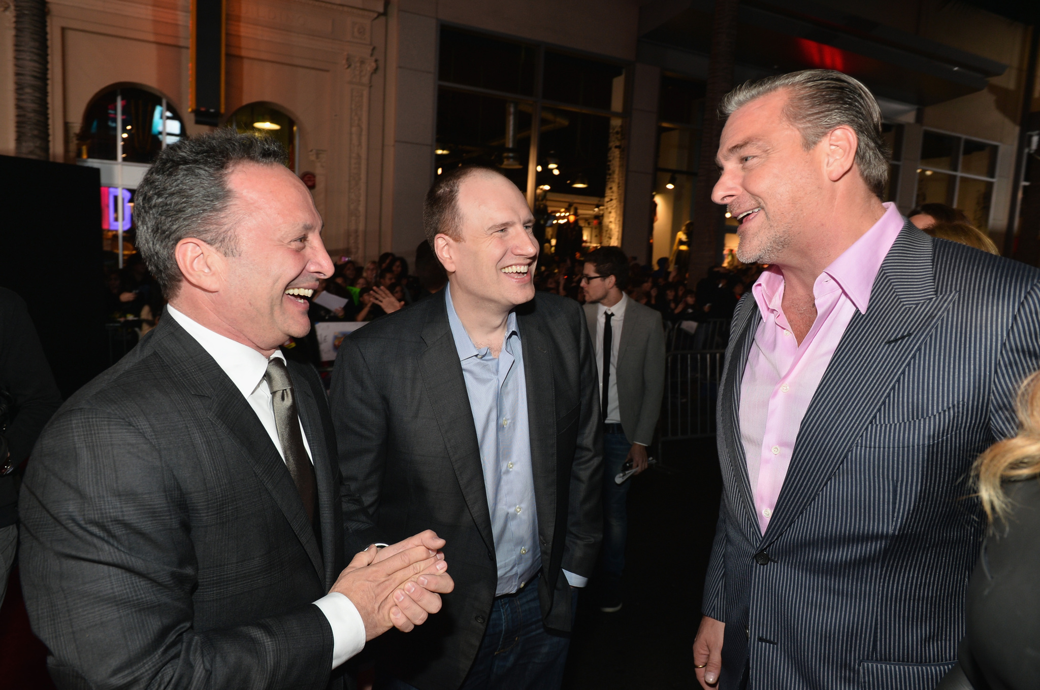 Louis D'Esposito, Kevin Feige and Ray Stevenson at event of Toras: Tamsos pasaulis (2013)