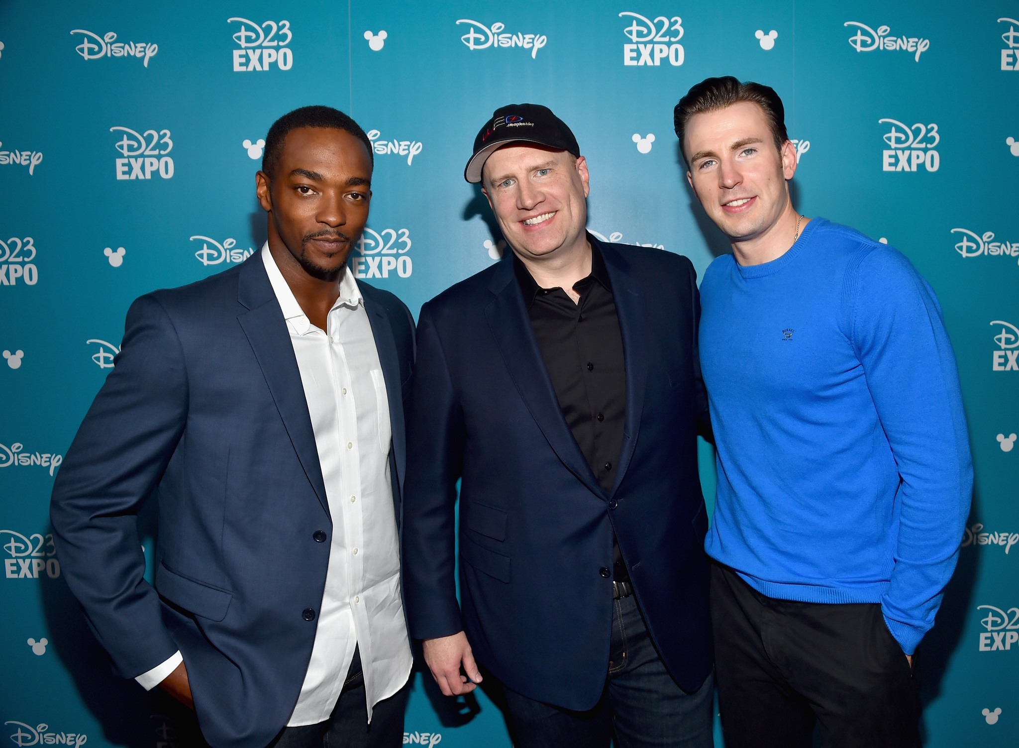 Chris Evans, Kevin Feige and Anthony Mackie