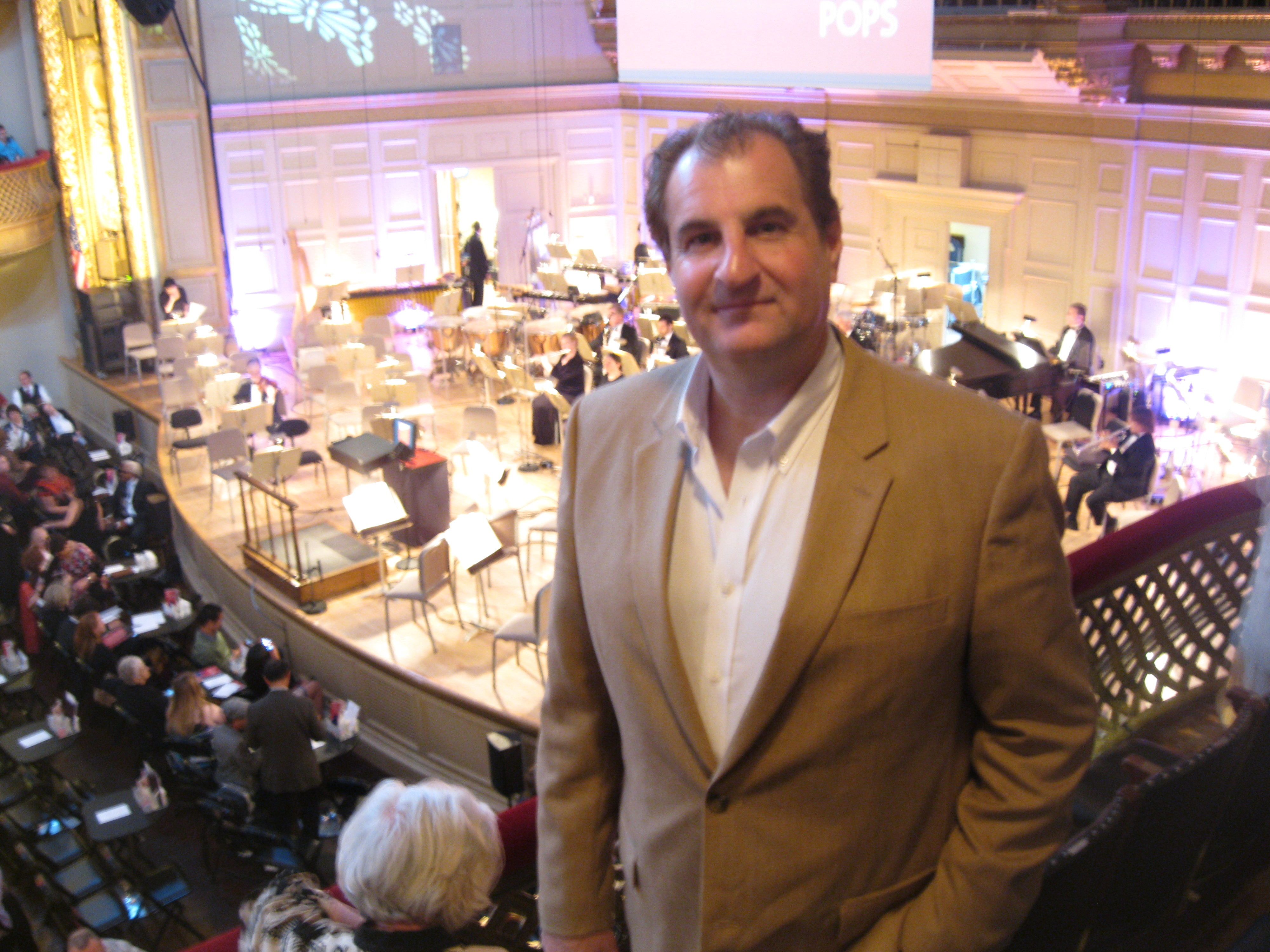 Steven Feinberg at John Williams concert, Boston Symphony Hall