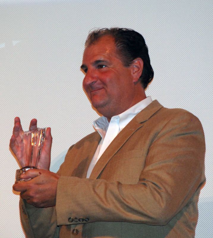 Steven Feinberg receives the George M Cohan Ambassador Award from the Rhode Island International Film Festival 2011