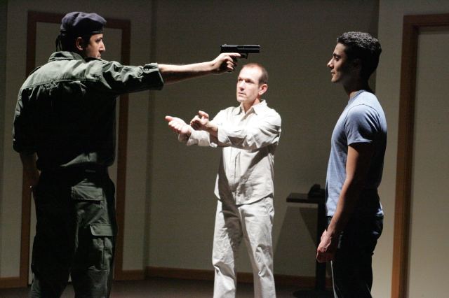 Rafael Feldman, Saleem and Korken Alexander in Salam Shalom at the Greenway Court Theatre