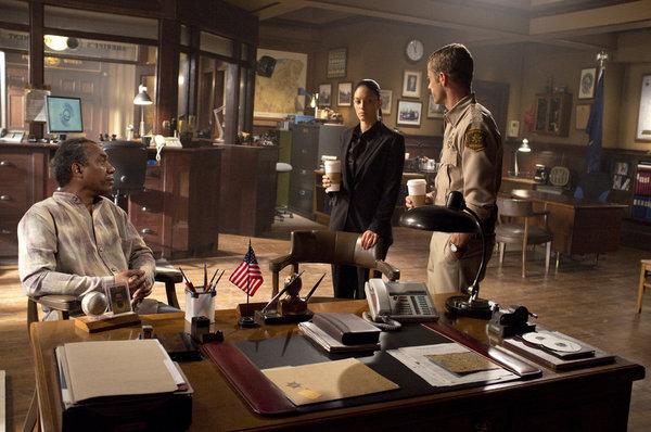 Still of Colin Ferguson, Joe Morton and Erica Cerra in Eureka: Mirror, Mirror (2012)