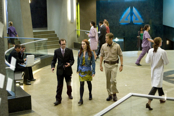 Still of Colin Ferguson, Neil Grayston and Felicia Day in Eureka (2006)