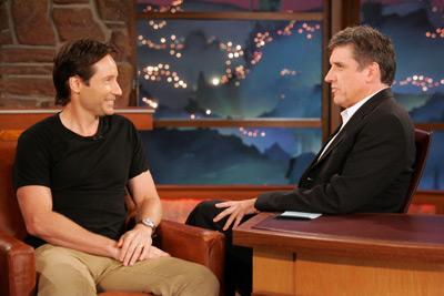 David Duchovny and Craig Ferguson at event of The Late Late Show with Craig Ferguson (2005)