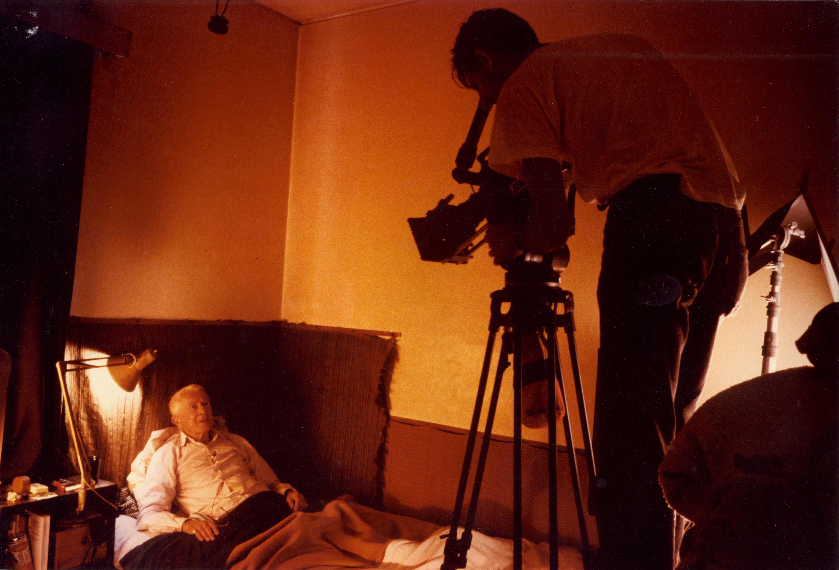 Paolo Ferrari shooting a Documentary whit Paul Bowels in Tanger 1991