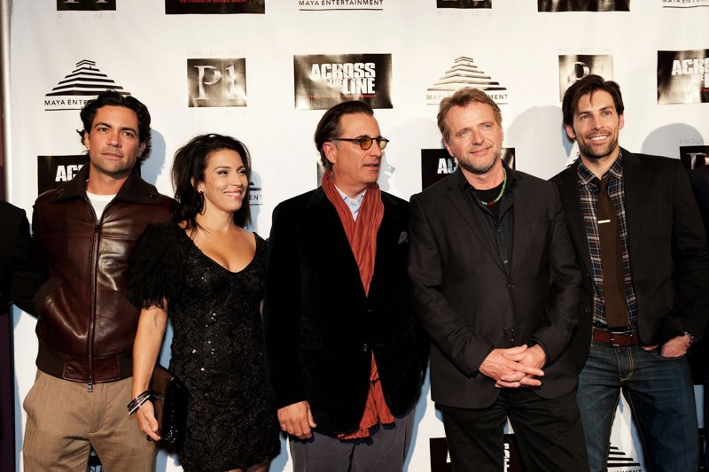 Danny Pino, Claudia Ferri, Andy Garcia, Aidan Quinn and Jordan Belfi at Hollywood Premiere of Across the Line; The exodus of Charlie Wright. November 2010