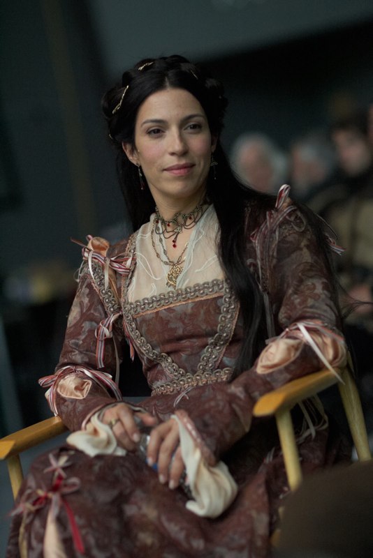 Claudia Ferri on the set of Assassin's Creed 2 - Lineage.
