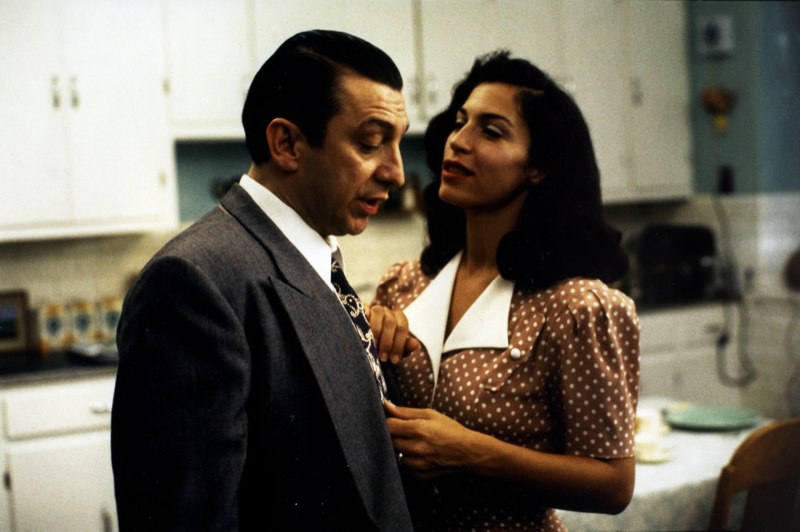 Claudia Ferri & Tony Nardi on the set of Bonanno: A Godfather's Story.