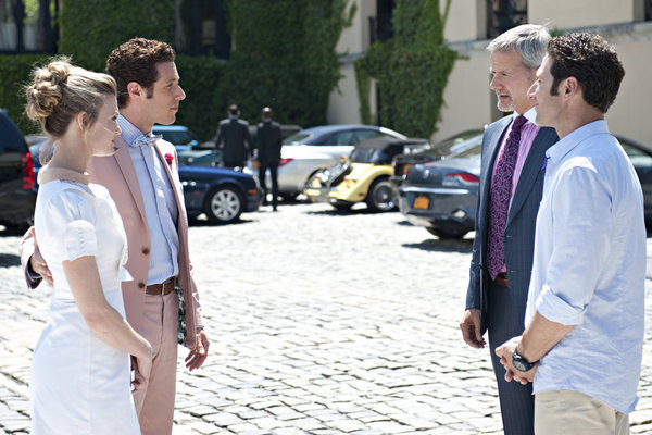 Still of Campbell Scott, Paulo Costanzo, Mark Feuerstein, Brooke D'Orsay and Hank Lawson in Royal Pains (2009)