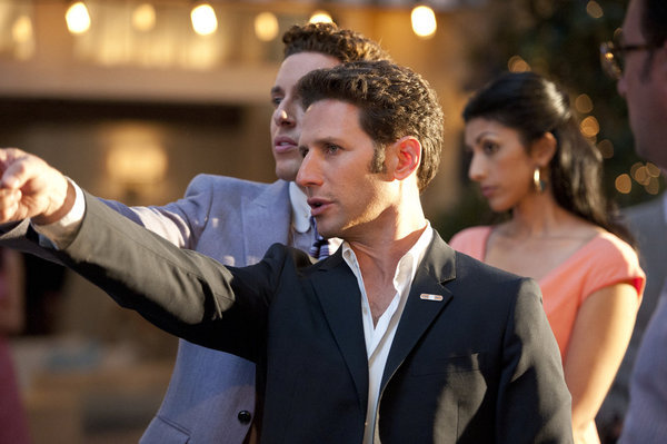 Still of Paulo Costanzo, Mark Feuerstein and Reshma Shetty in Royal Pains (2009)