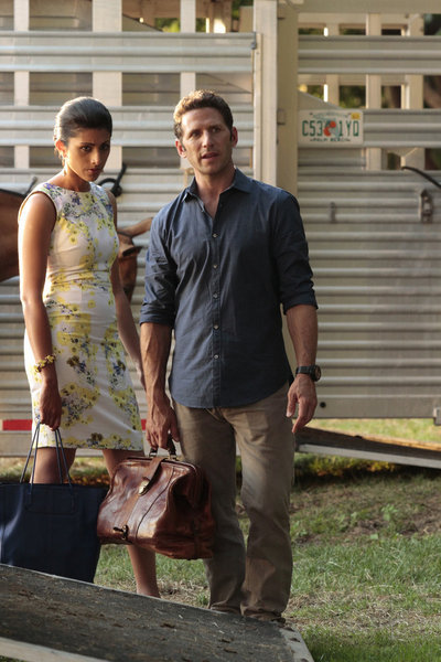 Still of Mark Feuerstein and Reshma Shetty in Royal Pains (2009)