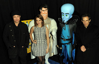 Brad Pitt, Ben Stiller and Tina Fey at event of Megamaindas (2010)