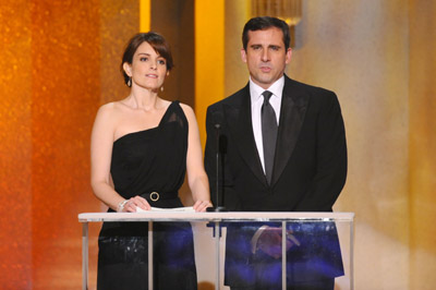 Steve Carell and Tina Fey at event of 14th Annual Screen Actors Guild Awards (2008)