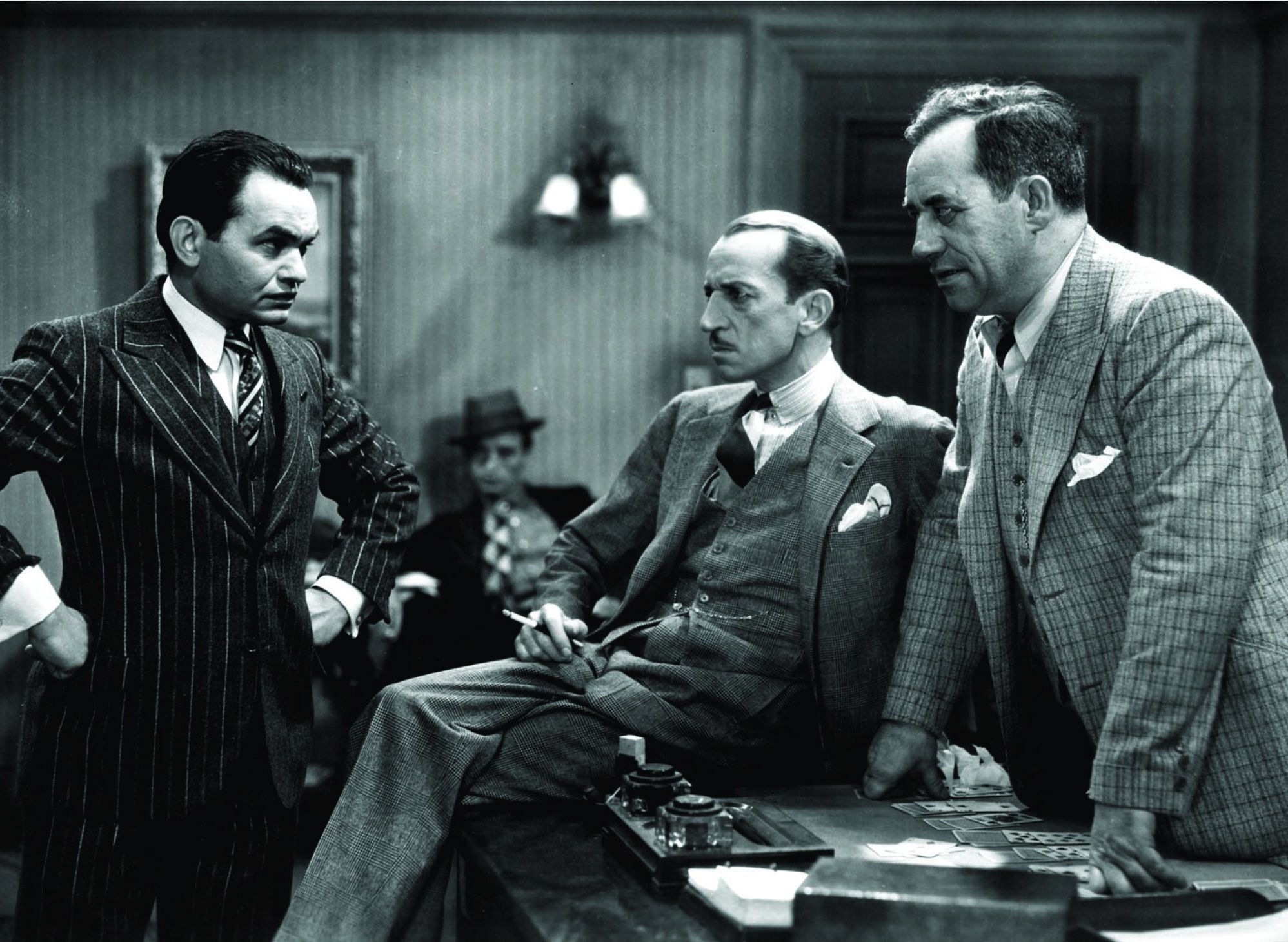 Still of Edward G. Robinson, Maurice Black and Stanley Fields in Little Caesar (1931)