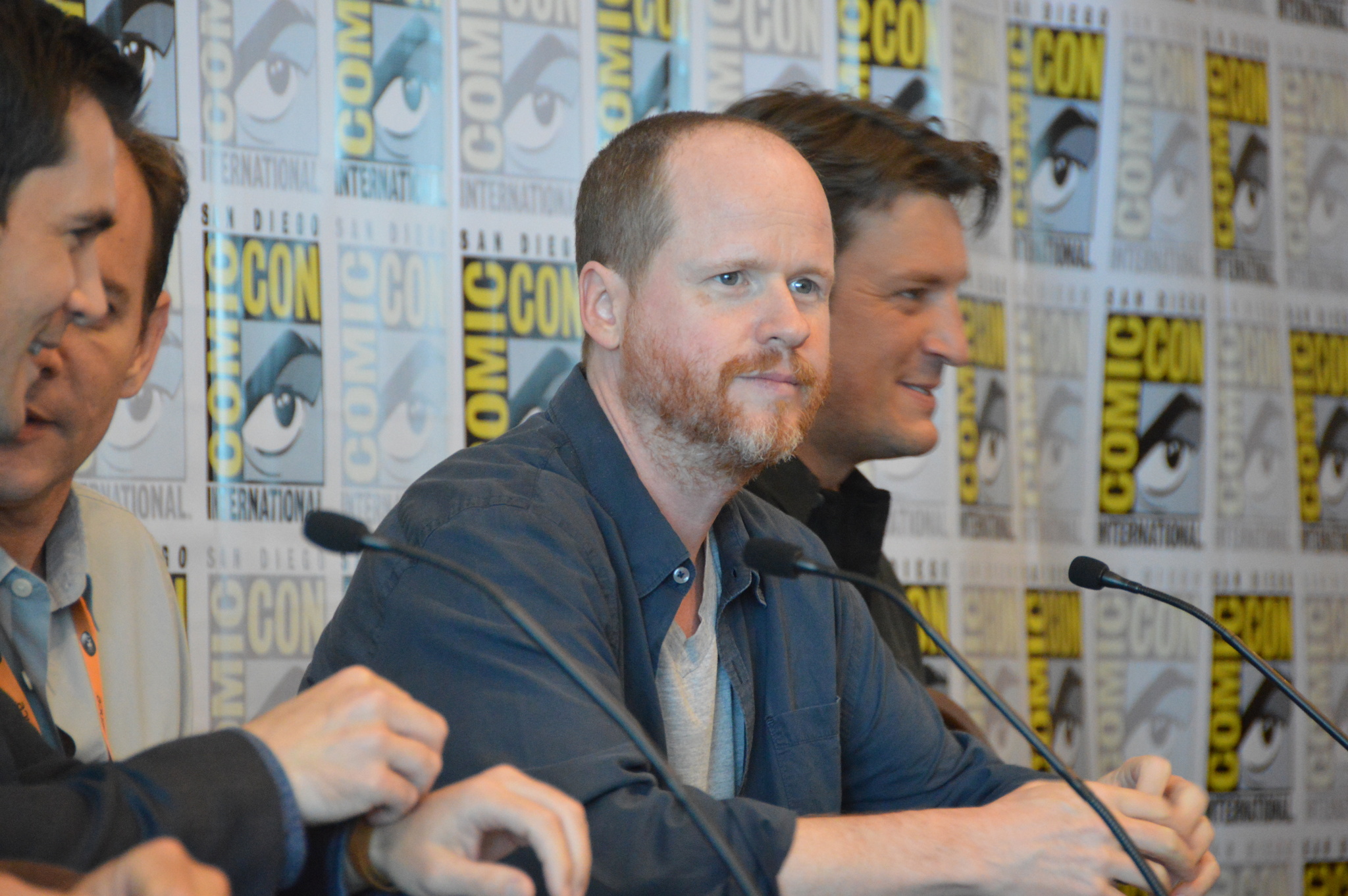 Nathan Fillion, Sean Maher and Joss Whedon at event of Firefly (2002)