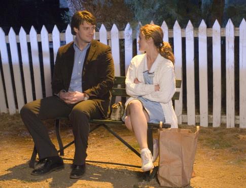 Still of Keri Russell and Nathan Fillion in Waitress (2007)