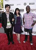 Justin Barber, Mackenzie Firgens and Barry Jenkins Arrivals Hellboy 2 Premiere LAIFF