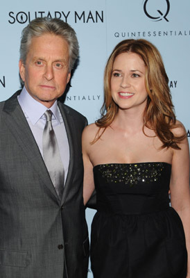 Michael Douglas and Jenna Fischer at event of Solitary Man (2009)