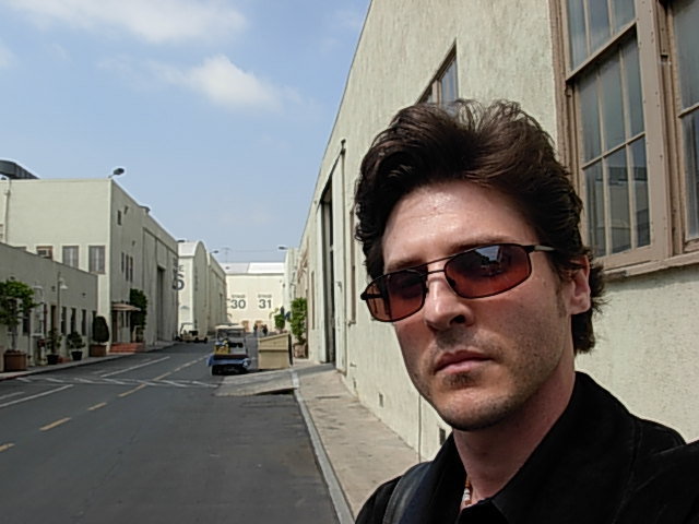 Steven Fischer at Paramount Pictures working on his documentary, 