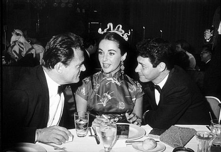 The Beverly Hilton Awards Dinner Mike Todd, Elizabeth Taylor, and Eddie Fisher, 1957. Modern silver gelatin,11X14, $600 © 1978 Bernie Abramson MPTV