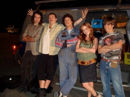 Still of Isla Fisher, Bill Hader, Danny McBride, Jorma Taccone and Andy Samberg in Hot Rod (2007)