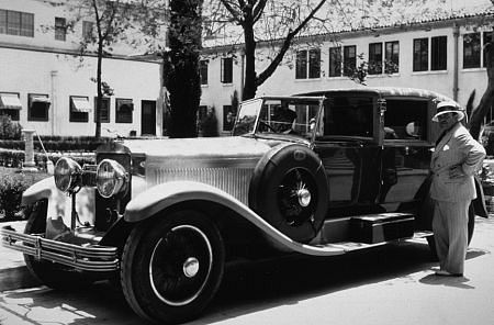 George Fitzmaurice with his 1927 Delage Limousine Six C. 1927 *M.W.*