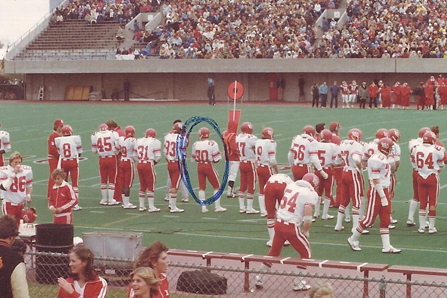 ISU's #30 Jim Fitzpatrick awaits to get back on the field with the Offense, at Northern Illinois