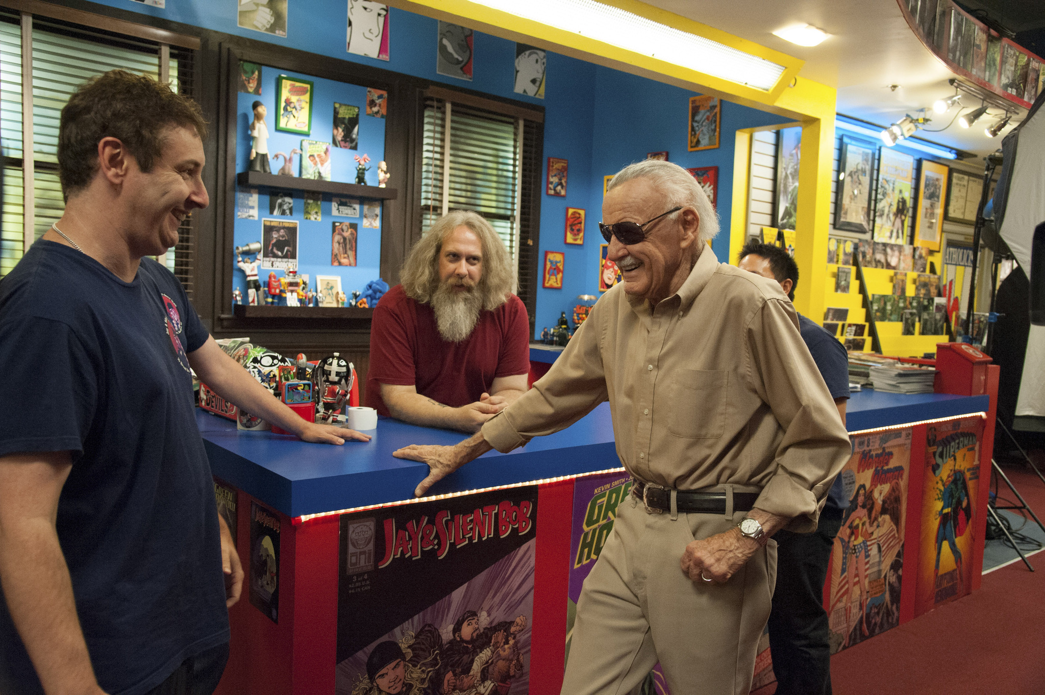 Still of Walter Flanagan, Bryan Johnson and Stan Lee in Comic Book Men (2012)