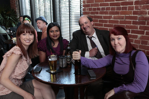 Still of Kelly Erin, Kate Flannery, Mindy Kaling, Brian Baumgartner and Ellie Kemper in The Office (2005)