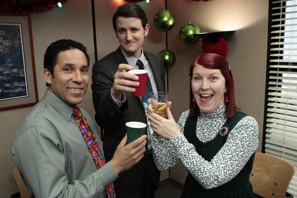 Still of Kate Flannery and Zach Woods in The Office (2005)