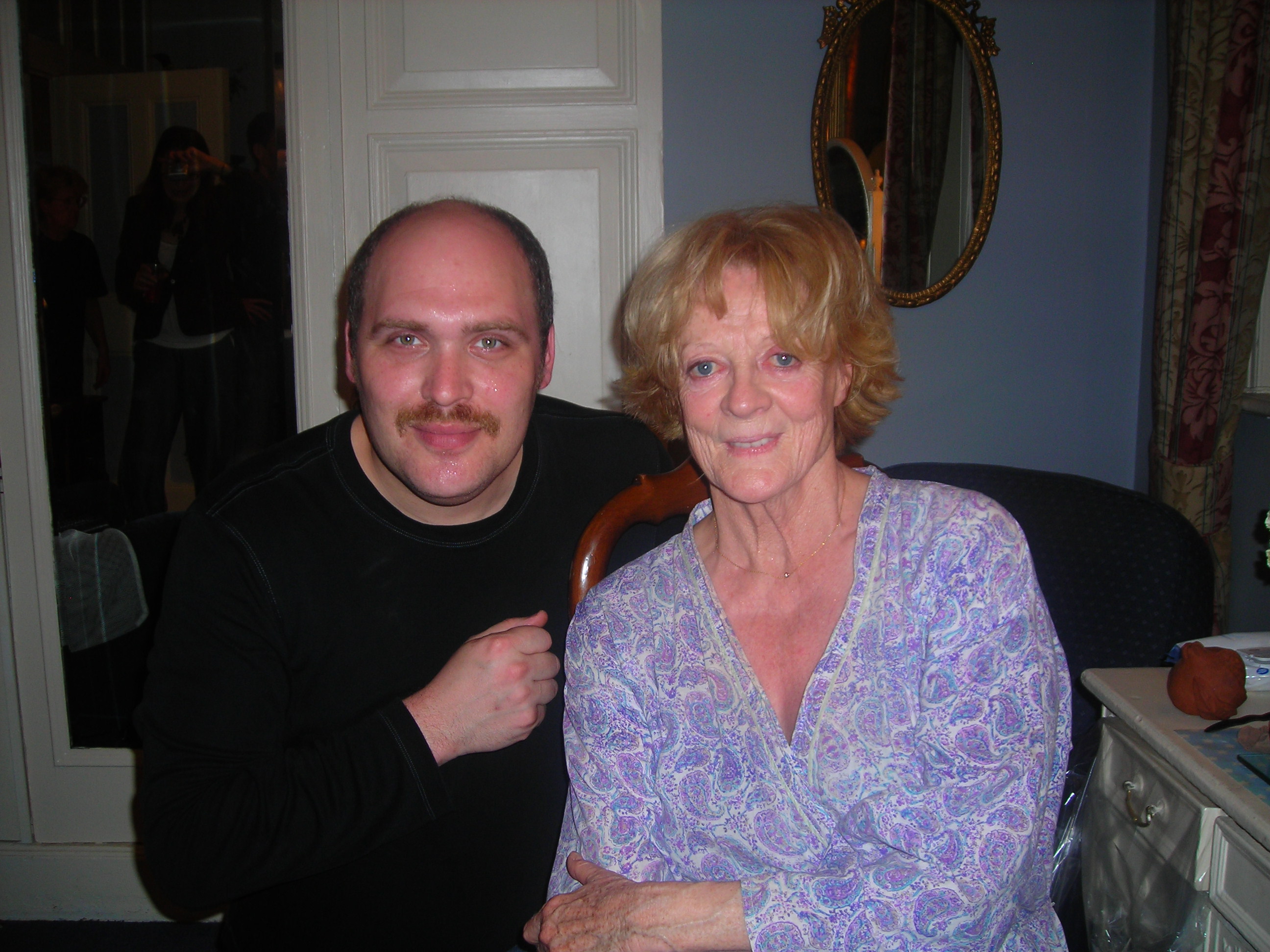 With Maggie Smith backstage at The Lady From Dubuque in London